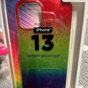NWT- My Tech Rainbow Glitter Case- iPhone 13